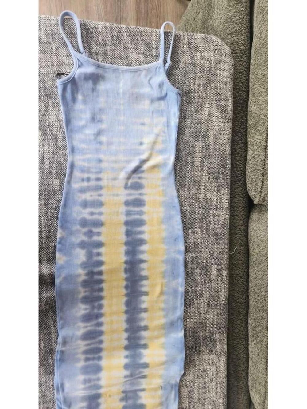 BOHO TIE DYED COLUMN DRESS
79% COTTON BODY CON ADJUSTABLE STRAPS